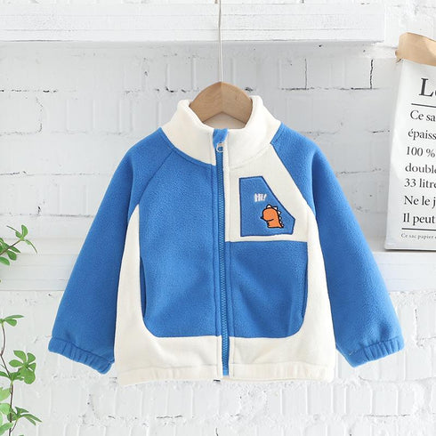 Fall/winter children plus velvet long sleeve coat