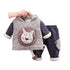Boys winter suit plus velvet three-piece set