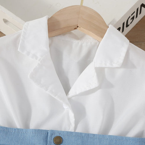 Girl's White Simple Dress