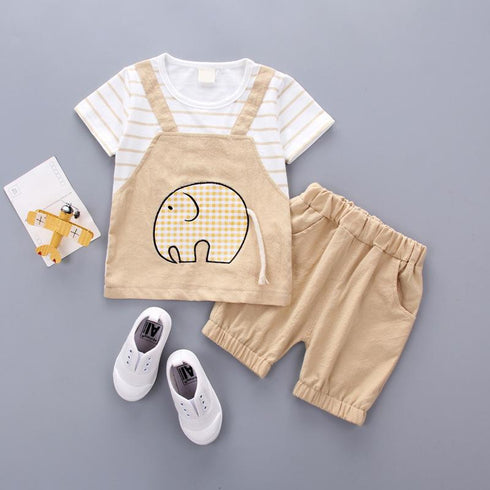 Boys summer suit two-piece set