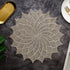 Fortune Leaf Round Table Mat Light Luxury Bronzing Western Food Mat Hollowed Out PVC Solid Color Heat Insulation Mat
