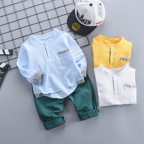 Boys spring and autumn suit two-piece set