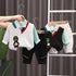 Children's Spring and Autumn Knit Vest Shirt Set Three Pieces
