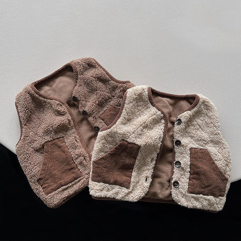 Children's Colorblock Plush Vest