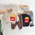 Winter children plus velvet padded suit warm two-piece set