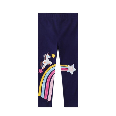 Girls' Pants Cartoon Embroidered Leggings Leggings Autumn New Style