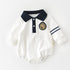 Navy Collar Embroidered Long Sleeve Harper Clothes