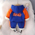 Winter cartoon children plus velvet padded hooded long sleeve pants two-piece set