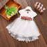 Summer New Girl Waist Flower Princess Dress Baby Girl Dress Fishtail Skirt