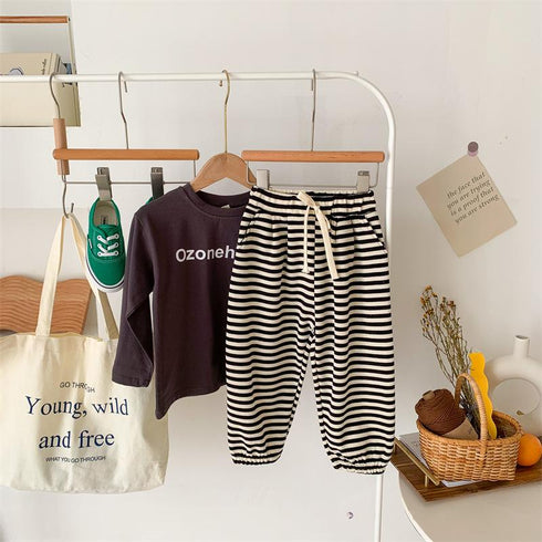 children's striped leggings