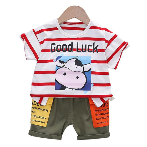 Summer boys T-shirt set short sleeve two-piece set