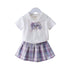 Summer girls short sleeve suit