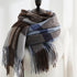 Fashion Plaid Scarf Sweet Cashmere Scarf Thickened Warm Shawl