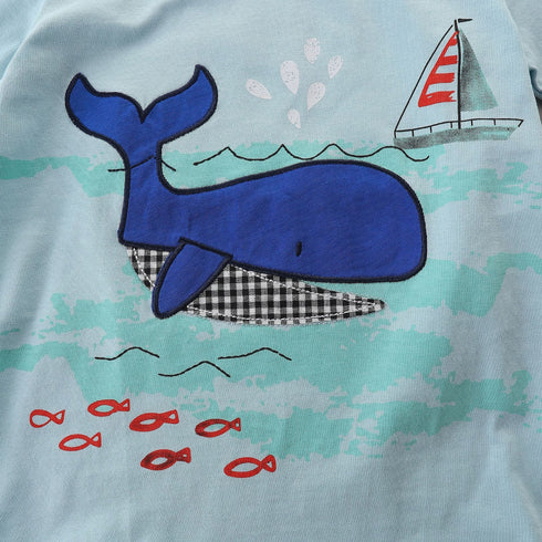 Summer Blue Whale Boy Suit