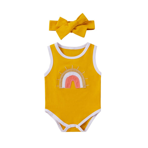 Girl's Newborn Jumpsuit+Bowknow