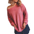Autumn and winter solid color loose beveled jacket knitted sweater