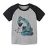 Summer boys excavator printed short sleeves