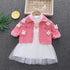Full Body Doll Coat Long Sleeve Suit Baby Girl Round Neck Dress Two-piece Set