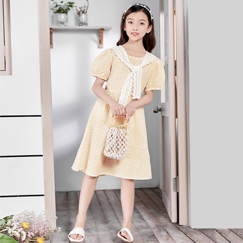 Academic Navy-Collar Princess Dress