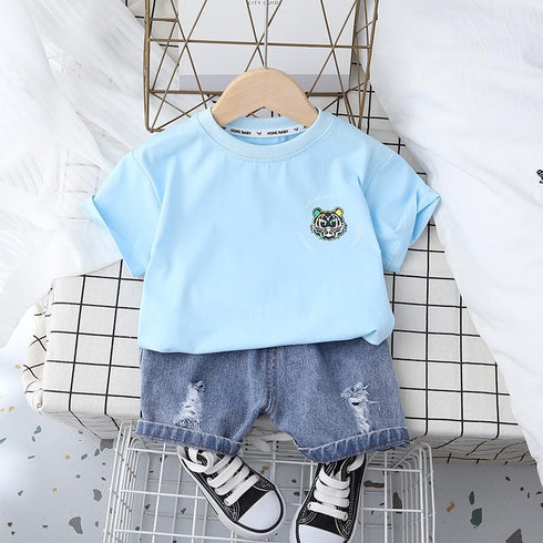Boys suit xia kuan short sleeve piece