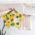 Boys' Summer Suit Baby Cartoon Shirt Short Sleeve Top Set