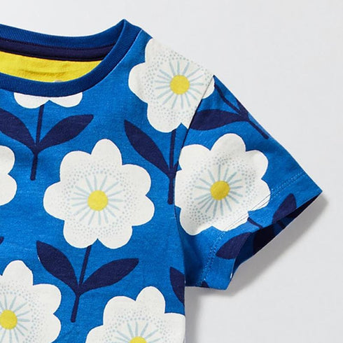 Summer girls flower print dress