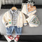Boy's Handsome Long Sleeve Cardigan Jacket Baby Casual Suit