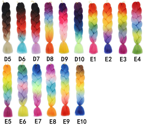 Chemical fiber big braid wig color dirty braid