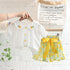 Lapel Shirt Short Sleeve Suit Baby Casual Ribbon Shorts Two-piece Set