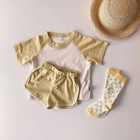 Summer Sportswear Two Piece Short Sleeve T-shirt