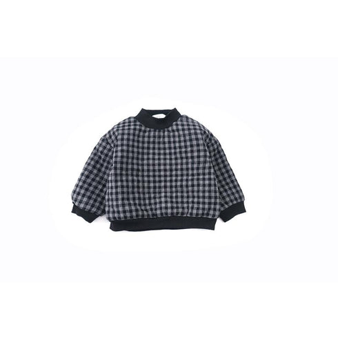 Children's Plaid Cotton Clothes with Cashmere Thickened Turtleneck