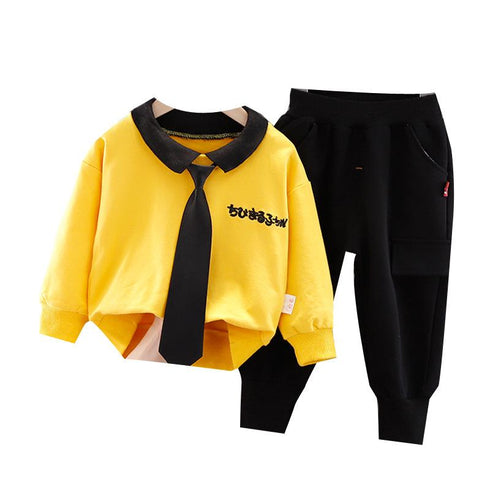 Boys long sleeve suit casual two-piece set