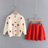 Children's sweater skirt cardigan fall/winter two-piece sweater