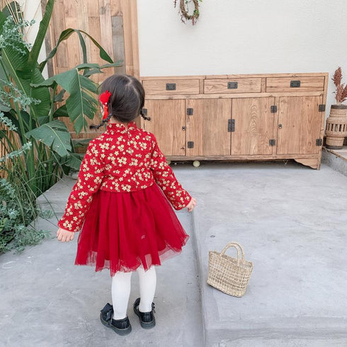 Festival dress Chinese children's gauze skirt