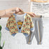 Spring and Autumn Boys Cardigan Three-Piece Set
