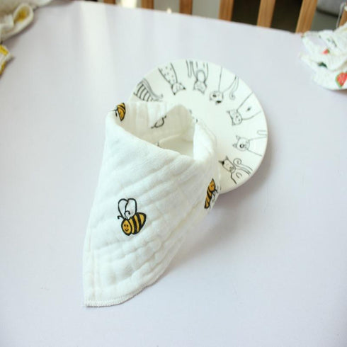 Eight-layer gauze triangle towel for newborn