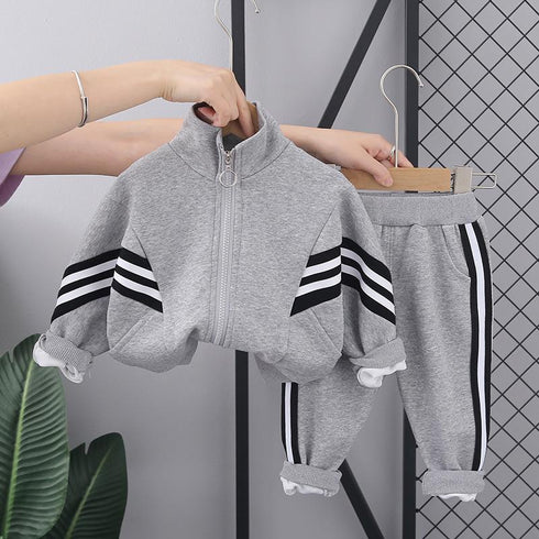 Children's baseball suit cardigan two-piece set