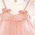 Summer New Girl Short Sleeve Dress Baby Girl Mesh Princess Dress Sweet And Lovely