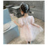 New Girl Pengpeng Princess Yarn Dress Girl Butterfly Shining Mesh Dress