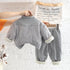 Winter children plus velvet padded suit two-piece set
