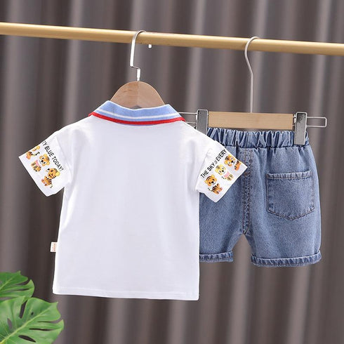 Boys summer short sleeve suit