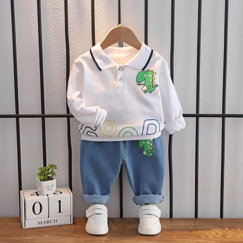 Boy's Spring and Autumn Two-Piece Set