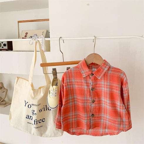 Spring Plaid Shirt for Kids