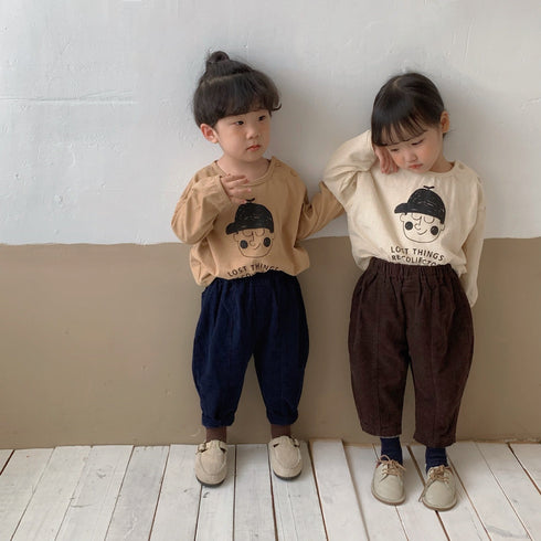 Cotton Loose Long Sleeve Spring and Autumn Baby Top