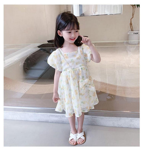 Girls' Summer Dress 2022 New Sweet Short Sleeve Princess Dress