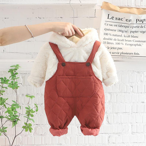 Baby winter velvet suit