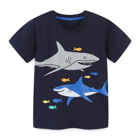 Summer boy shark short sleeve