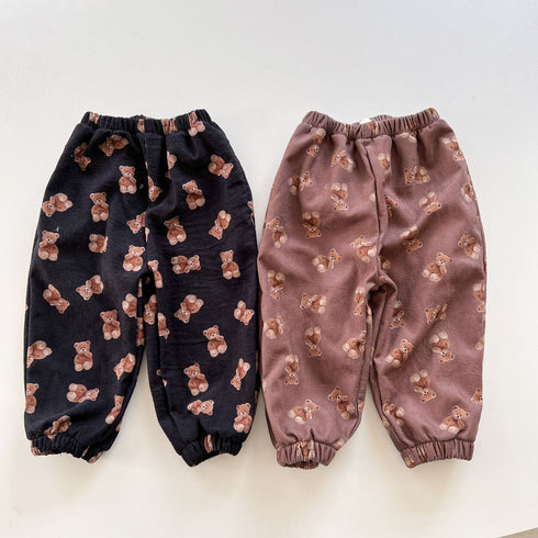 Children's corduroy pants one plus velvet padded baby casual pants
