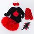 Newborn Festival Creative Cartoon Hachi Princess Dress 5-Piece Set