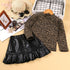 Spring and Autumn Girls Suit Top Skirt Two-Piece Set